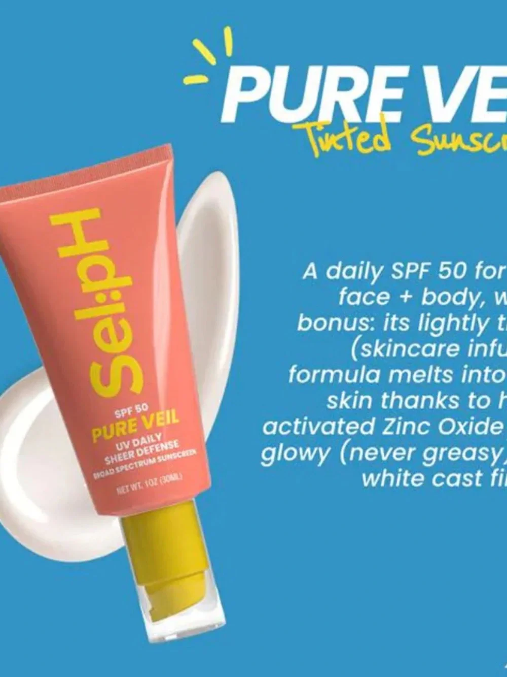Selph Pure Veil SPF 50 Sheer Tint Sunscreen